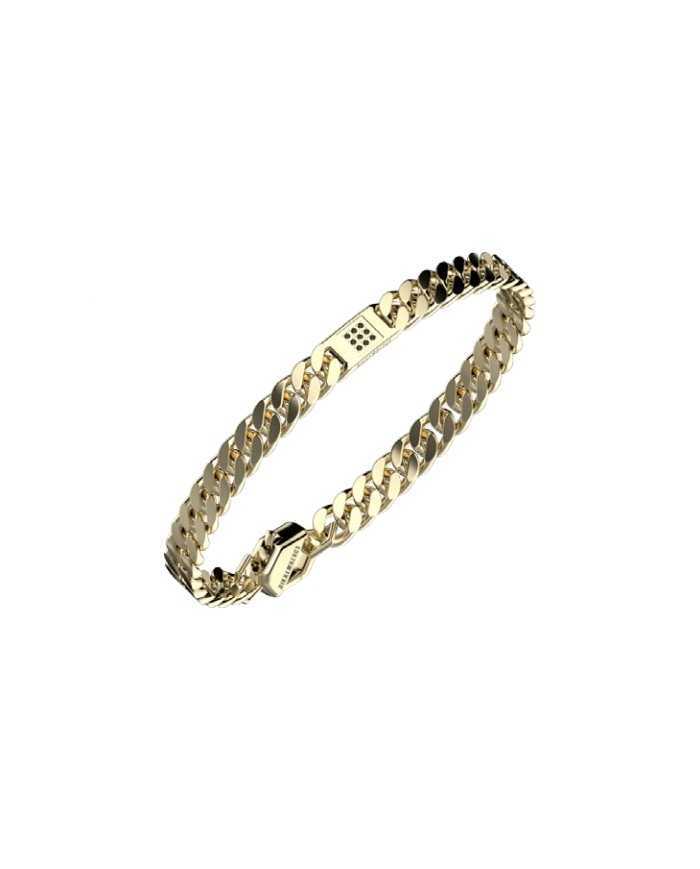 Bracciale uomo Bikkembergs in acciaio gold e diamanti - Bracciali