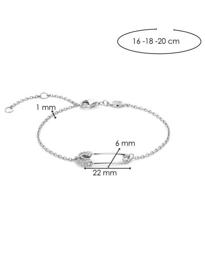 Bracciale spilla da balia in argento - Bracciali