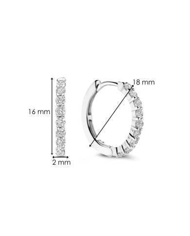 Orecchini donna Ti sento Milano in argento e zirconi - Orecchini