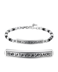 Bracciale uomo Luca Barra acciaio Rendi la tua vita un capolavoro