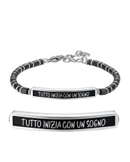 Bracciale uomo Luca Barra in acciaio - Tutto inizia con un sogno