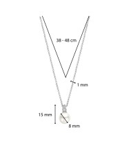 Collana donna Ti Sento Milano in argento con perla e zirconi