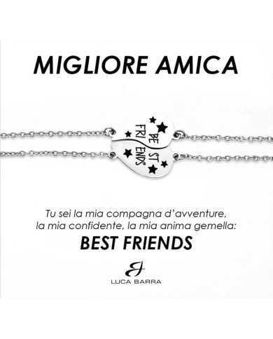 bracciale in acciaio amicizia