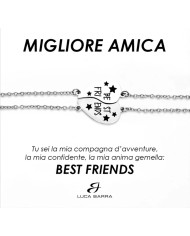 Bracciali di coppia in acciaio con cuore "best friends" BK2581
