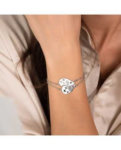 bracciale in acciaio amicizia