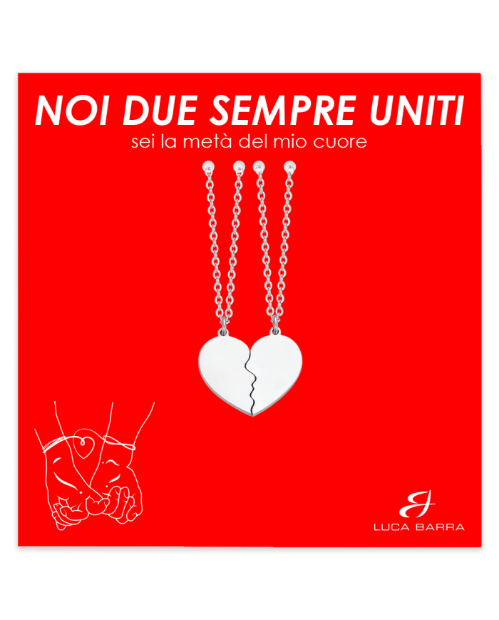 collane in acciaio cuore spezzato