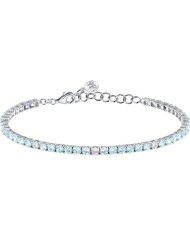 Bracciale tennis donna Morellato in argento con zirconi celeste