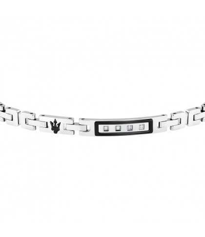 bracciale uomo in acciaio e diamanti maserati bracciale uomo in acciaio e diamanti maserati