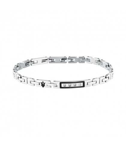bracciale uomo in acciaio e diamanti maserati bracciale uomo in acciaio e diamanti maserati