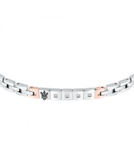 bracciale uomo in acciaio e diamanti maserati
