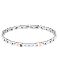bracciale uomo in acciaio e diamanti maserati