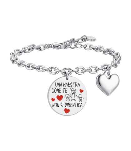 bracciale in acciaio dedicato alla maestra bracciale in acciaio dedicato alla maestra