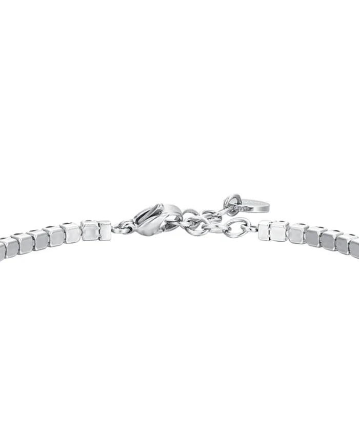 Bracciale Tennis Donna in Acciaio con cristalli azzurri