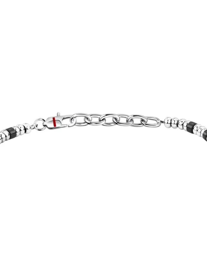 Bracciale Uomo Sector Basic SZS134 in Acciaio e Agata Nera