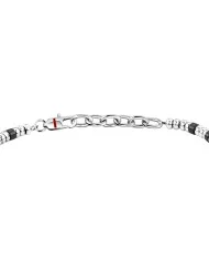 Bracciale Uomo Sector Basic SZS134 in Acciaio e Agata Nera