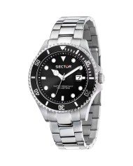 Orologio Uomo Sector 230 Solo Tempo in acciaio con quadrante nero