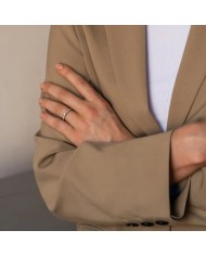 anello solitario in argento