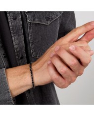 bracciale tennis uomo in acciaio