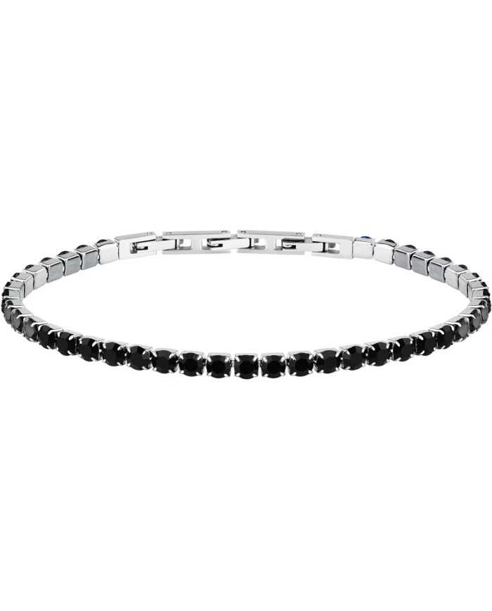 bracciale tennis uomo in acciaio
