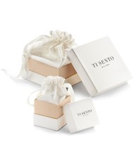 Bracciale donna Ti Sento in argento 925 con maglia pavé