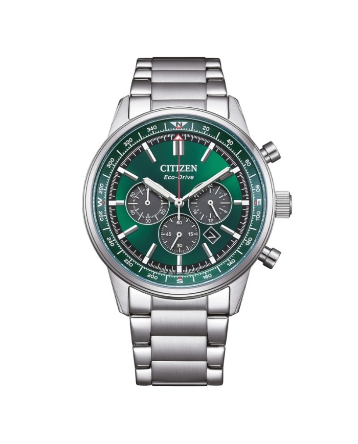 Orologio Uomo Citizen Cronografo Eco-Drive Verde CA4720-52X