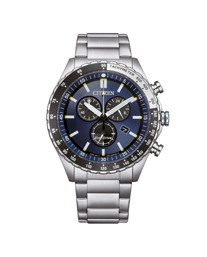 Orologio Uomo Citizen Cronografo Eco-Drive Blu AT2569-80L