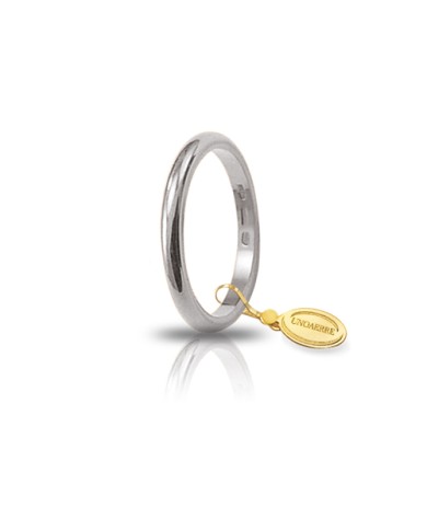 Fede in oro bianco francesina 3 grammi Unoaerre