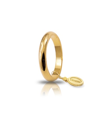 Fede in oro giallo da 4 grammi classica Unoaerre