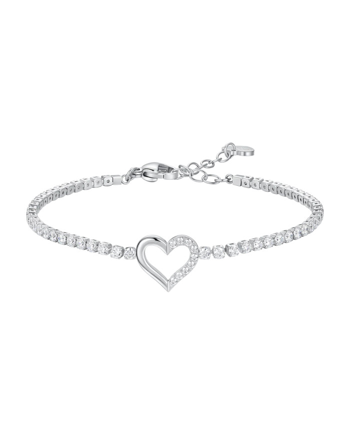 Bracciale Tennis Donna Luca Barra con cuore
