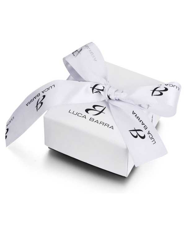 Anello fascia unisex Luca Barra con cristalli bianchi - Fasce e fedine