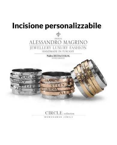 Anello unisex Maria Cristina Sterling circle argento - Fasce e fedine Anello unisex Maria Cristina Sterling circle argento - Fasce e fedine