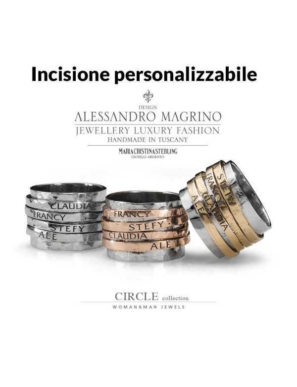 Anello unisex Maria Cristina Sterling circle argento - Fasce e fedine