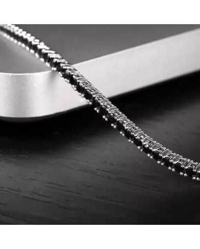 Bracciale Tennis in argento nero - Bracciali