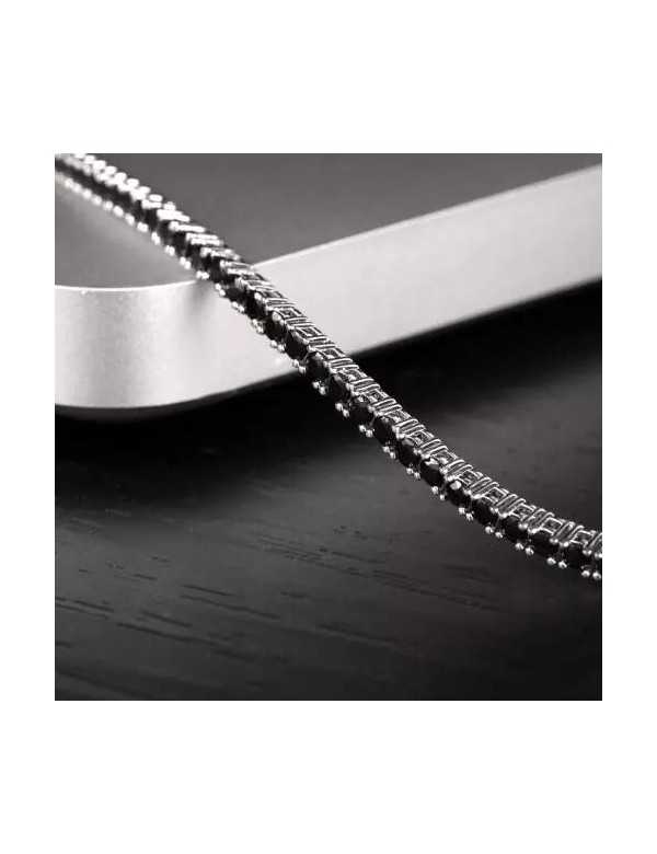 Bracciale Tennis in argento nero - Bracciali
