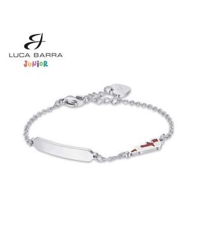 Bracciale junior Luca Barra in acciaio con macchina - Bracciali