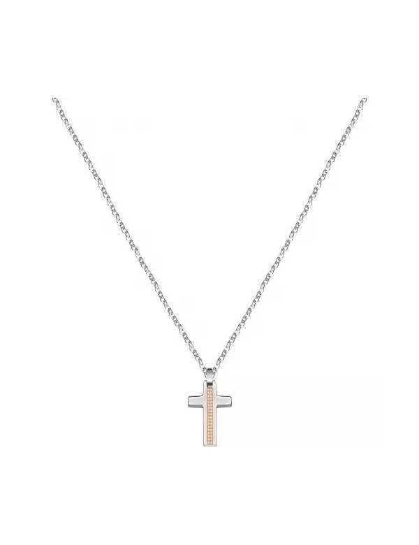Collana uomo con croce acciaio - Collane