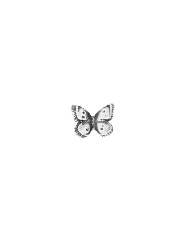 Mono orecchino con farfalla brunita - Orecchini
