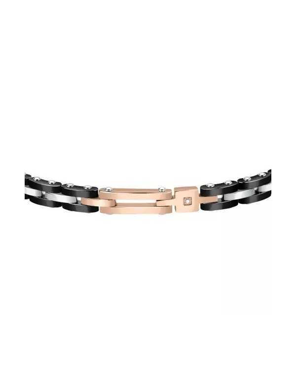 Bracciale uomo Morellato ceramica nera e diamante - Bracciali