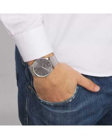 Orologio uomo Stroili acciaio argento e cassa grigia Orologio uomo Stroili acciaio argento e cassa grigia