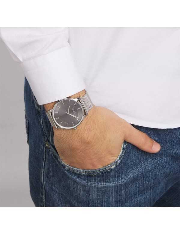 Stratolis STR-40-055 Orologio Da Uomo In Acciaio Con Cinturino In Pelle – Vetro Zaffiro, Quarzo SII, 41mm, Impermeabile 5ATM