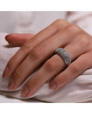 Anello donna Ti sento Milano in argento e zirconi degradè Anello donna Ti sento Milano in argento e zirconi degradè