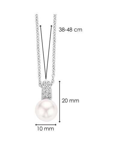 Collana donna con Perla e Zirconi - Collane Collana donna con Perla e Zirconi - Collane