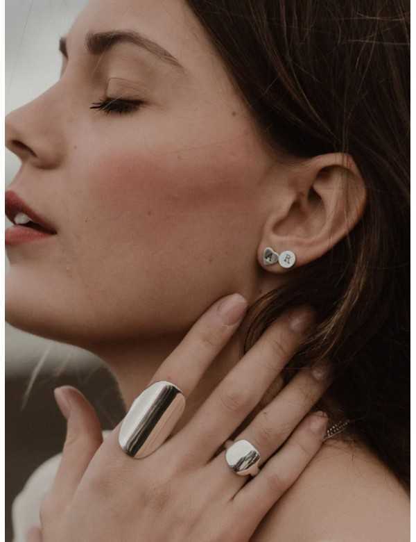 Orecchini donna Cuori & Frecce tondi in argento - Orecchini