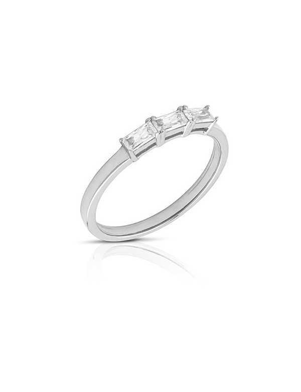 Anello donna KULTO925 in argento trilogy baguette - Anelli