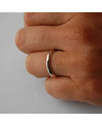 Anello unisex Cuori & Frecce sfaccettato in argento - Anelli Anello unisex Cuori & Frecce sfaccettato in argento - Anelli