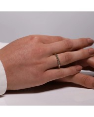 Anello donna Ti sento Milano in argento sferette dorate - Anelli