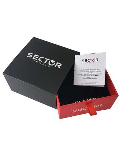 Bracciale uomo Sector tennis in acciaio pvd nero con pietre nere - Bracciali