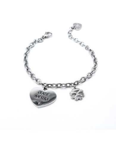 Bracciale donna Luca Barra con frase Grazie Maestra - Bracciali