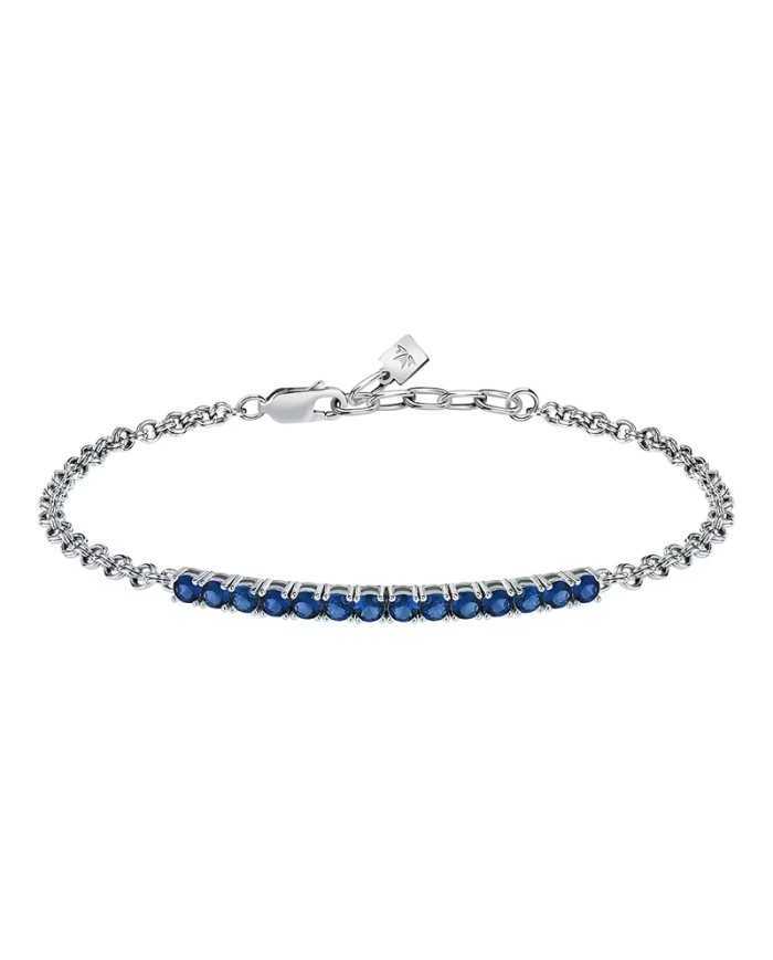 Bracciale unisex Morellato tennis in argento blu - Bracciali