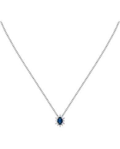 Collana in Argento con Zaffiro blu sintetico - Collane